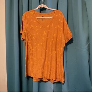 Vibrant Orange V-Neck Women's Tee